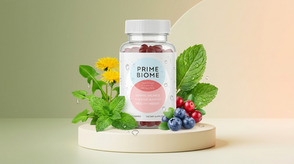PrimeBiome probiotic gummies with botanicals